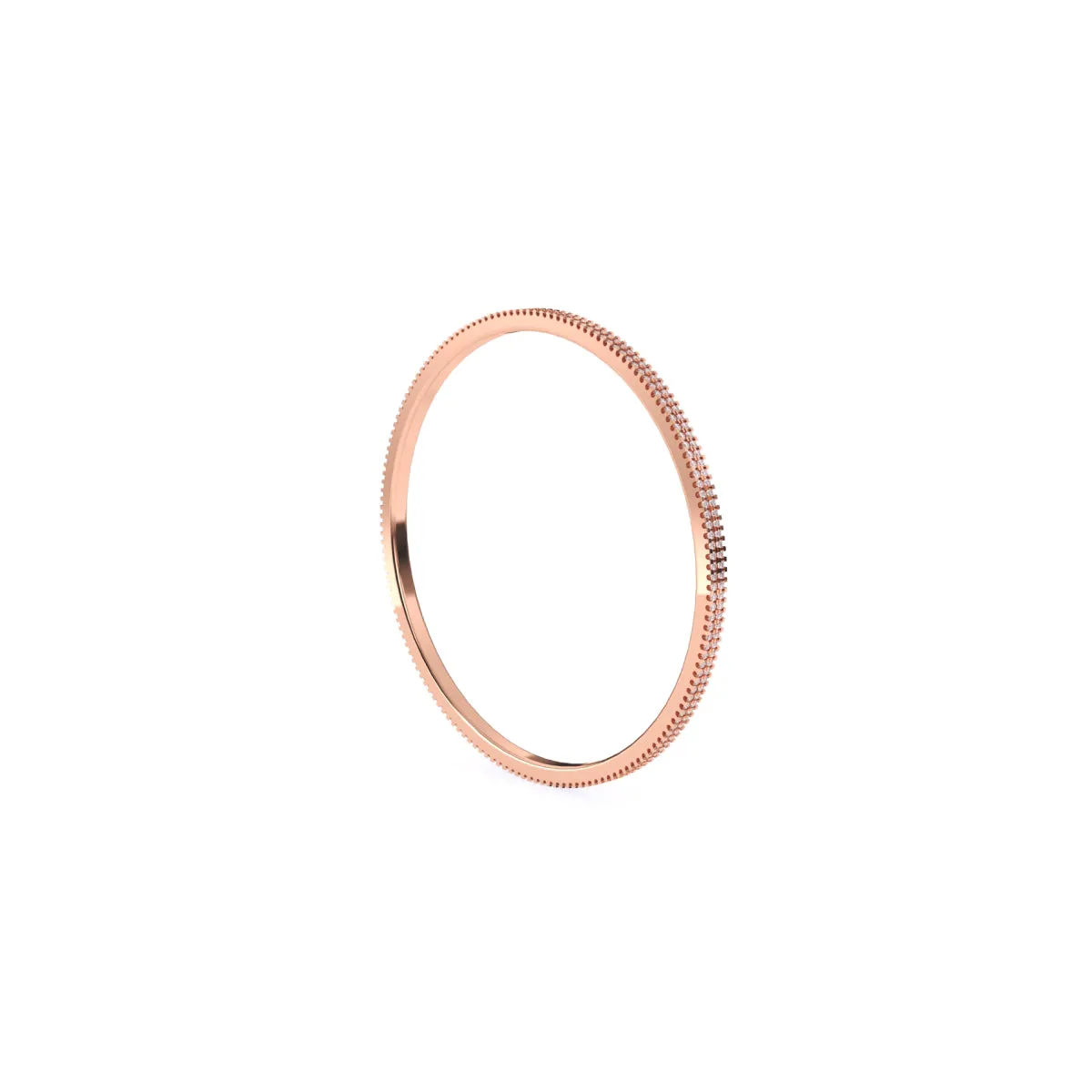 Delicate Two Row Round Diamond Bangle