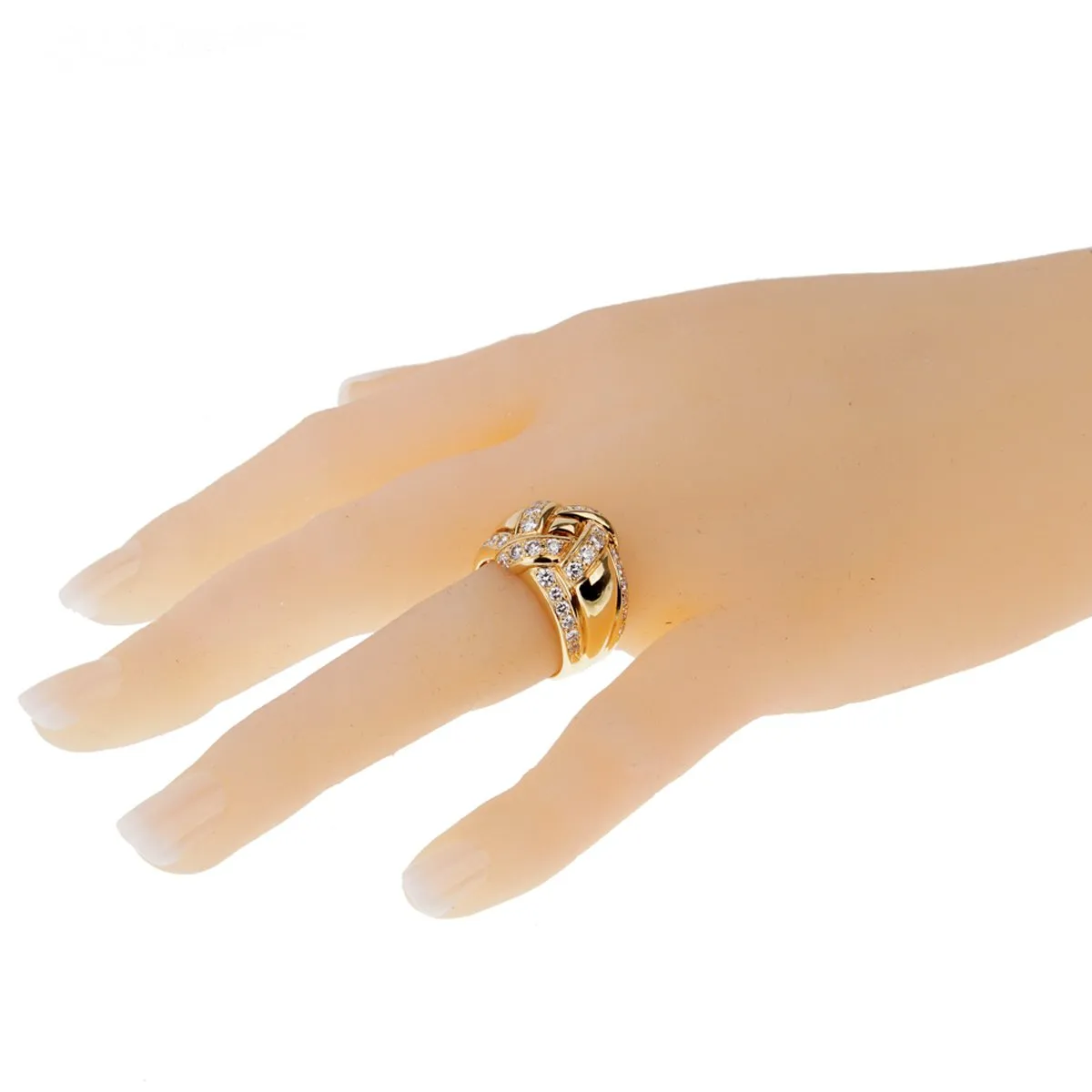 Dior Vintage Diamond Gold Cocktail Ring