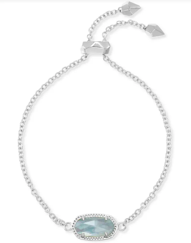 Elaina Rhodium Light Blue Illusion Delicate Chain Bracelet by Kendra Scott