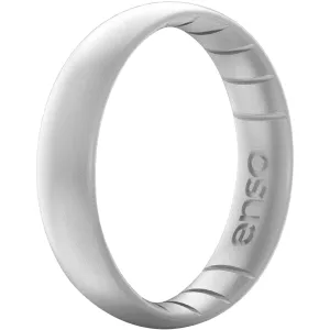Enso Rings Thin Elements Series Silicone Ring - Silver