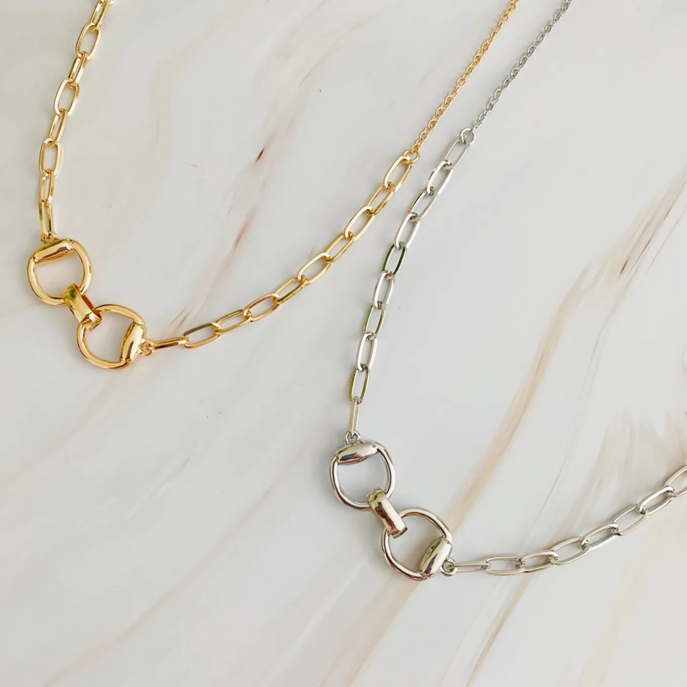 Equestrian Pendant Chain Necklace - Available in Gold and Silver