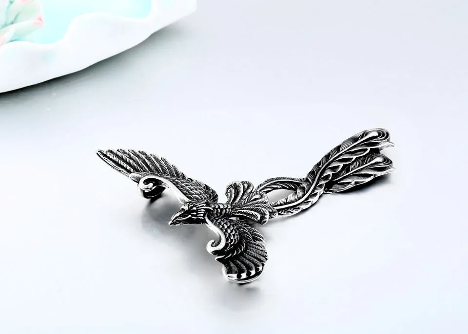 EternalFlame Phoenix - Gothic Pendant Necklace by The Nevermore
