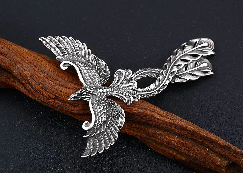 EternalFlame Phoenix - Gothic Pendant Necklace by The Nevermore