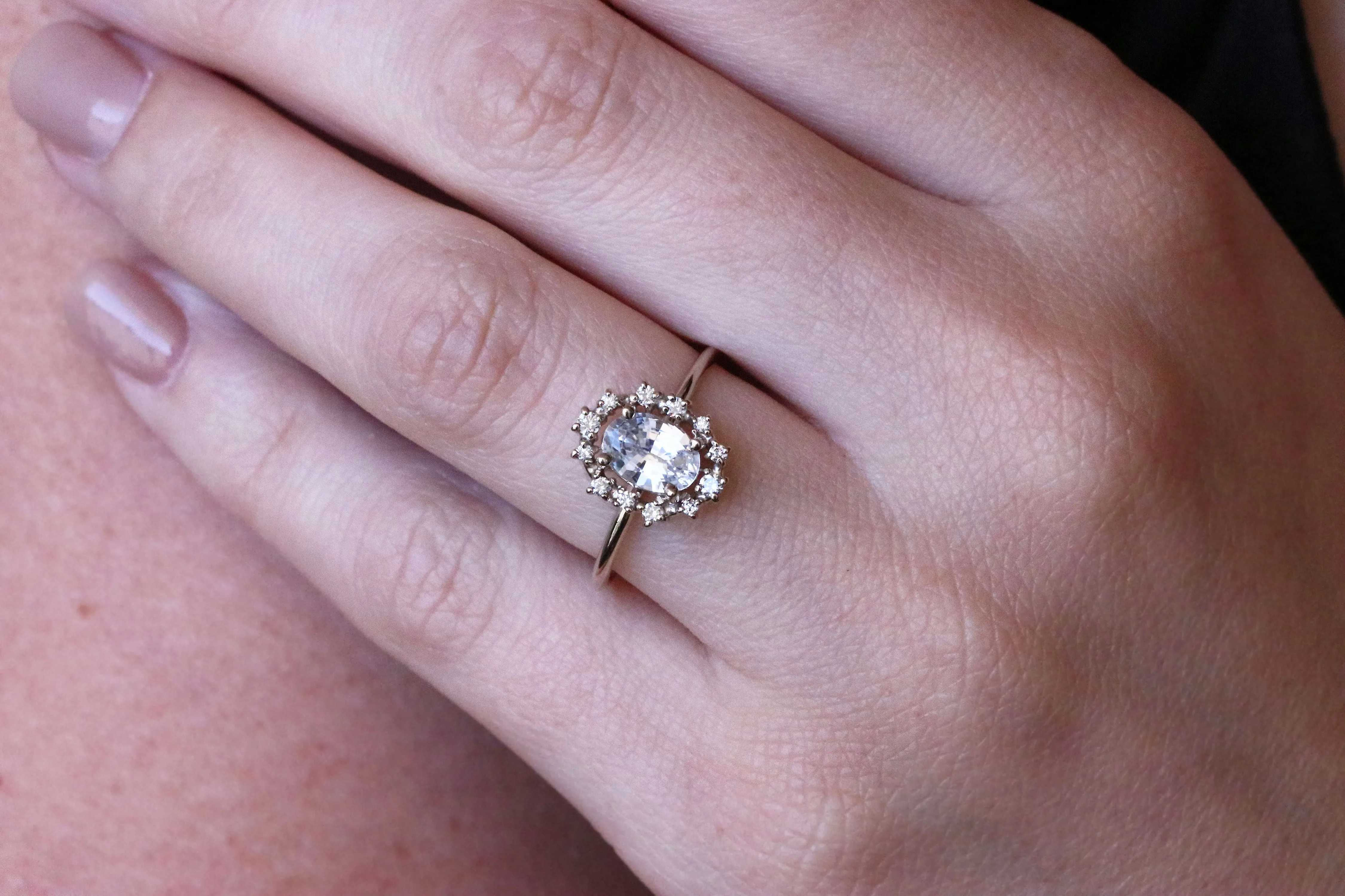 Everly | white sapphire & diamonds
