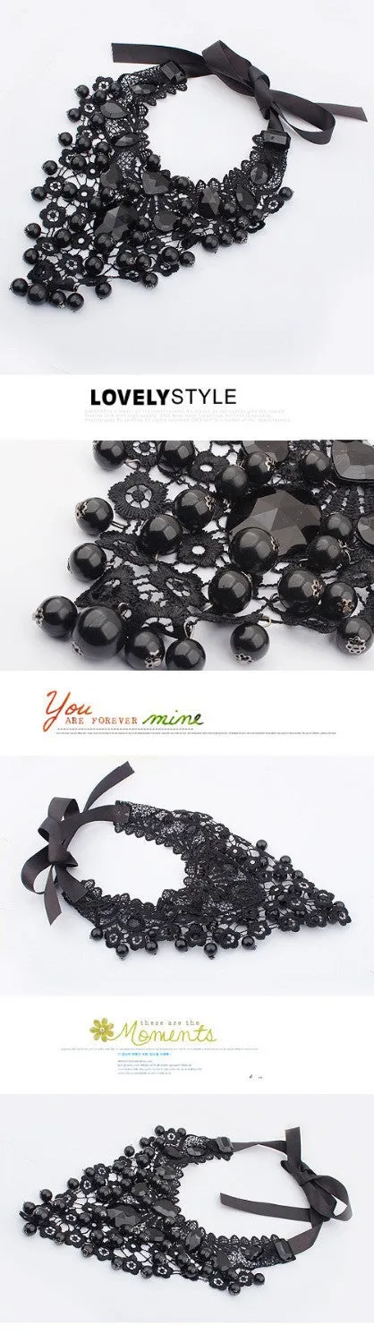 Exaggerate elegant temperament bud silk fashion sphere necklace