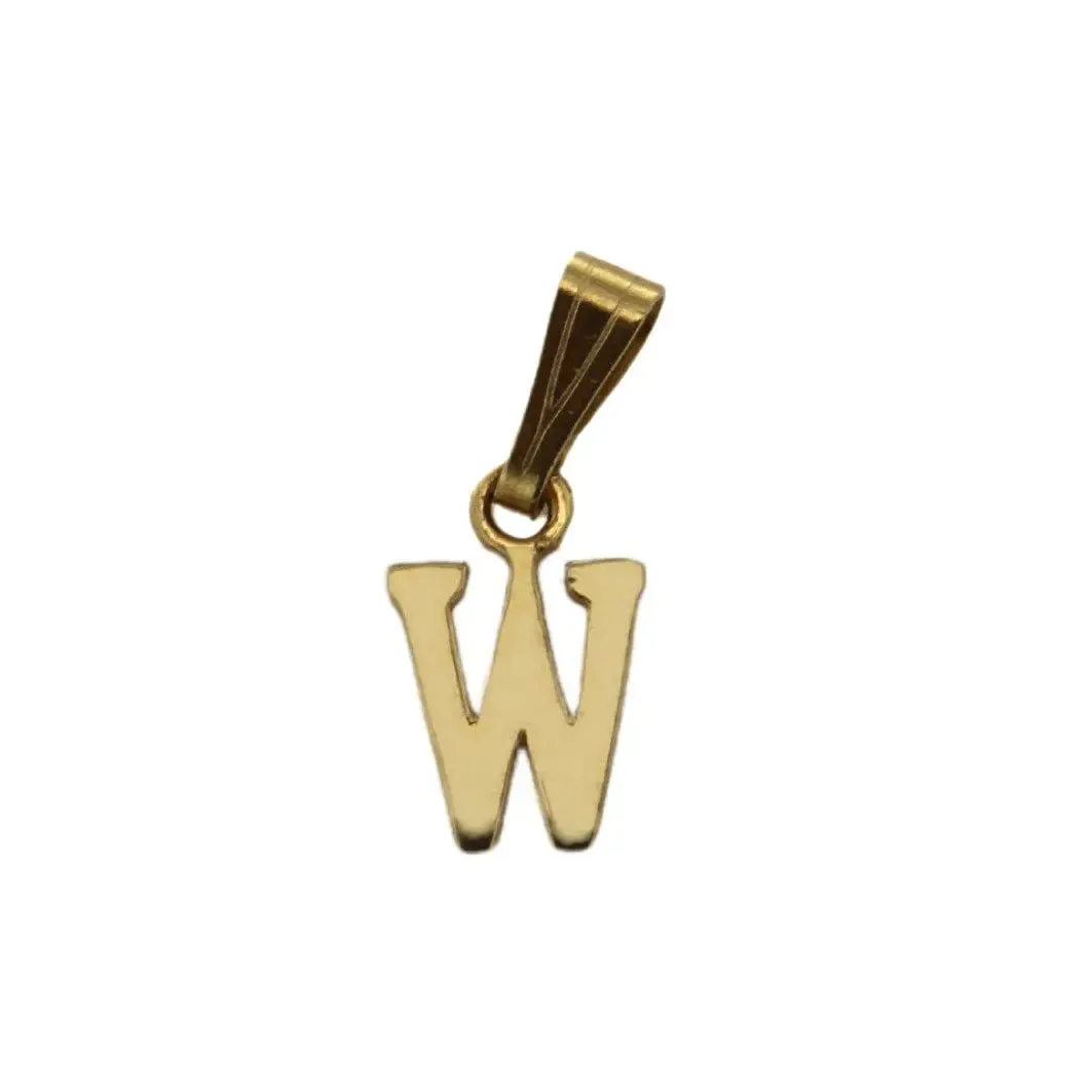 Exquisite18K Solid Yellow Gold Small Initial Letter Pendants