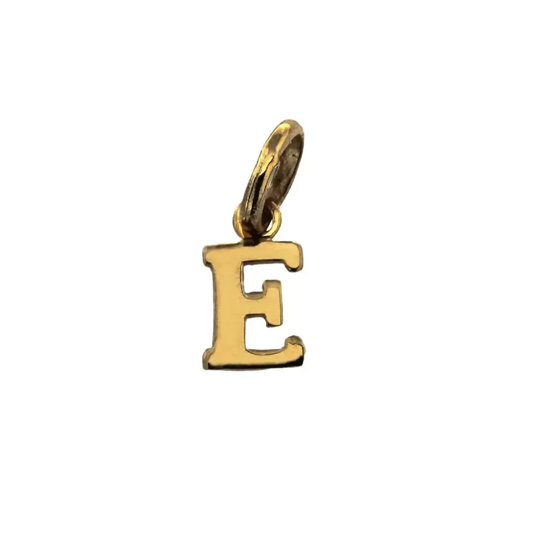 Exquisite18K Solid Yellow Gold Small Initial Letter Pendants