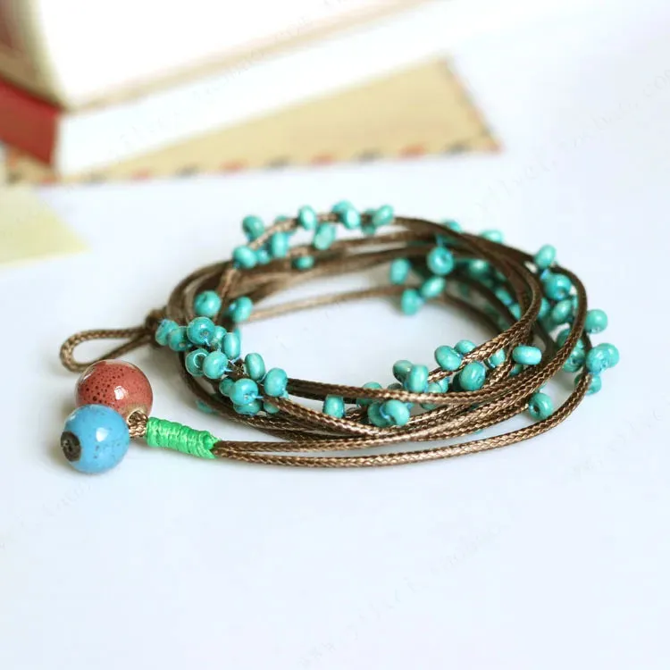 Fashion Delicate Hand-Woven Ceramic Beads Bracelet