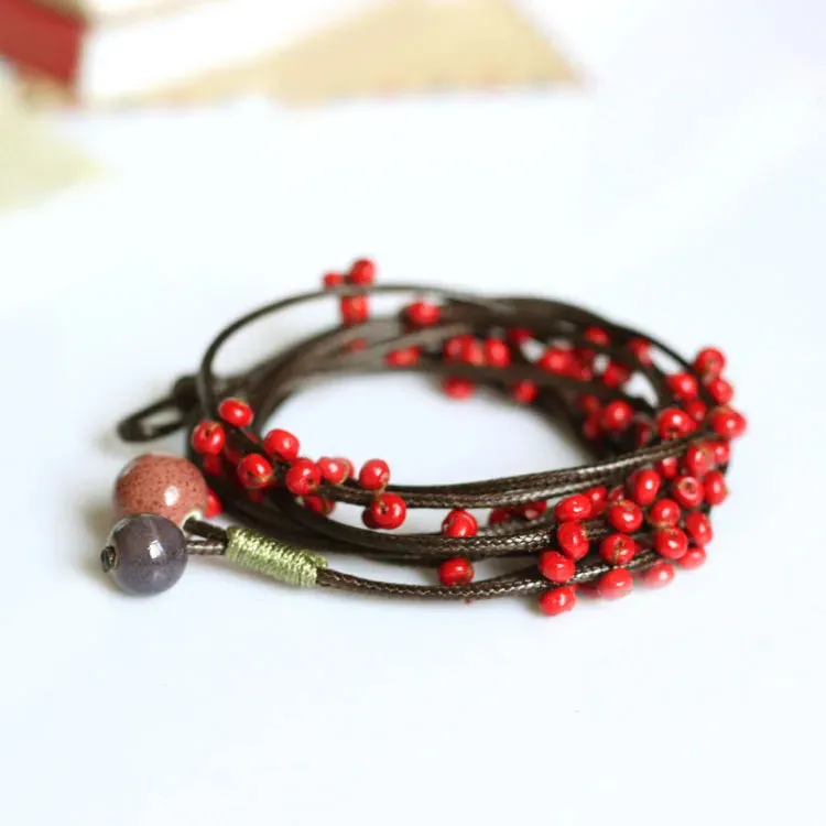 Fashion Delicate Hand-Woven Ceramic Beads Bracelet