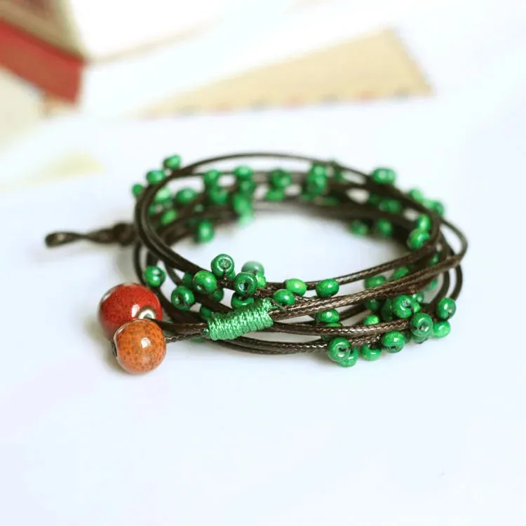 Fashion Delicate Hand-Woven Ceramic Beads Bracelet