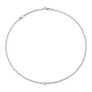 Fope White Gold and Diamond Eka Tiny Necklace