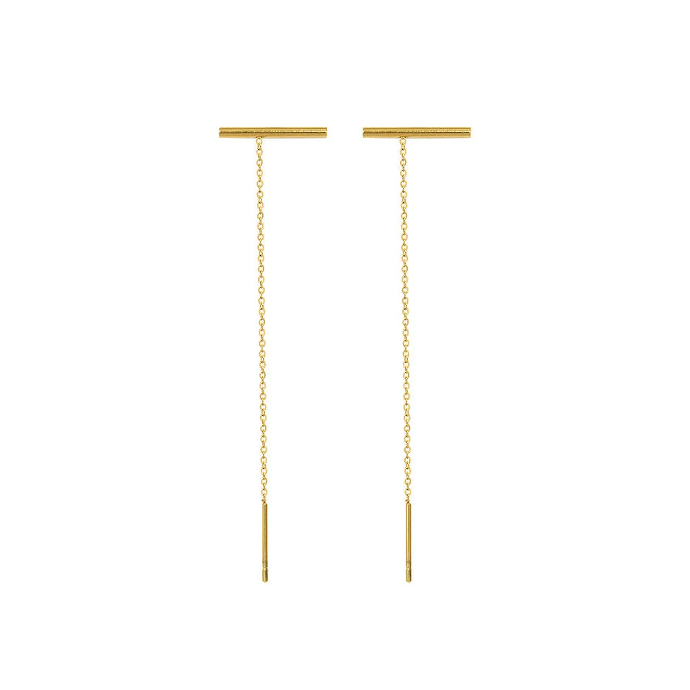 French Chic 18K Gold Titanium Steel Earrings by Planderful - Everyday Genie Collection