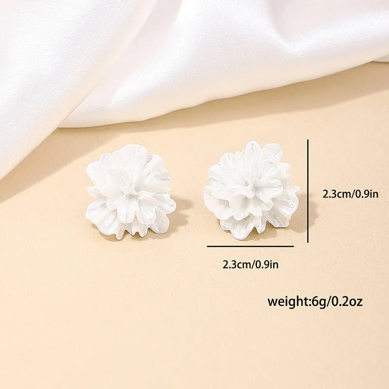 Fresh Camellia Earrings with a Chic Twist
