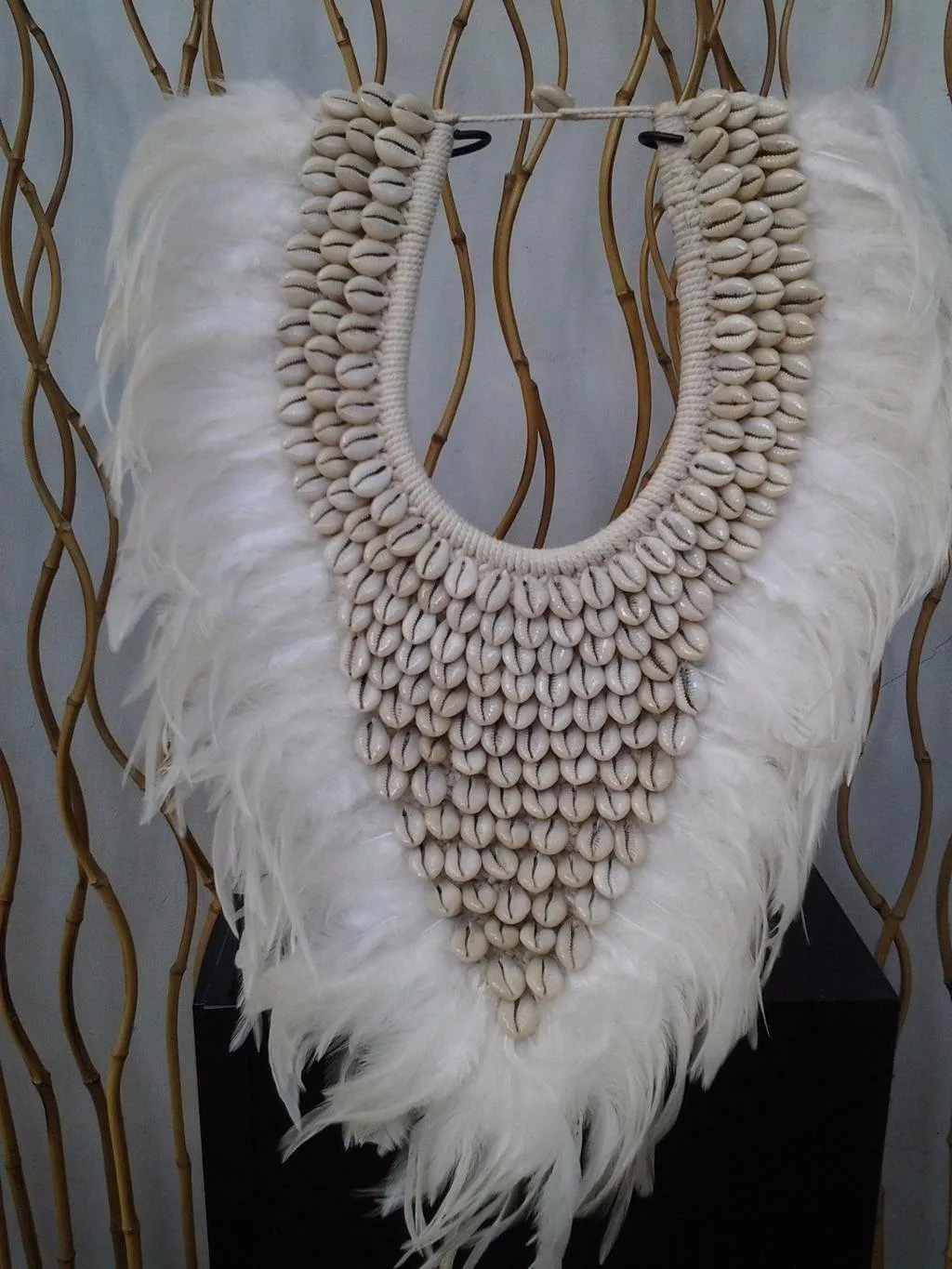 Full White Papua Native Warrior necklace