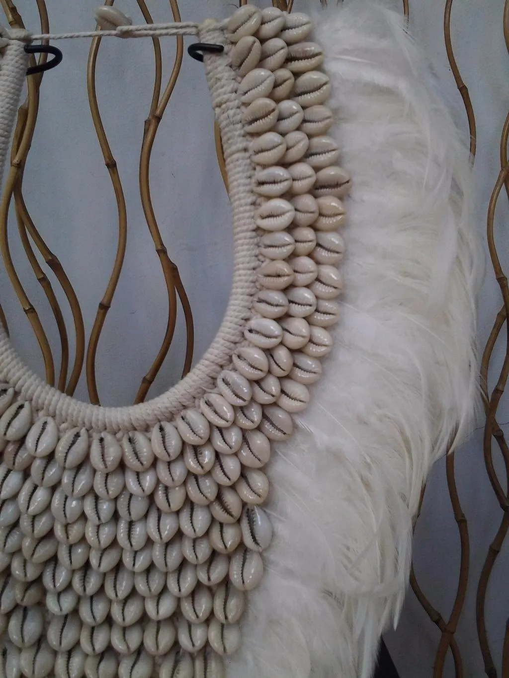 Full White Papua Native Warrior necklace