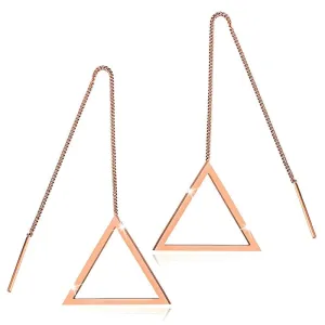 Geo Triangle Threader Earrings