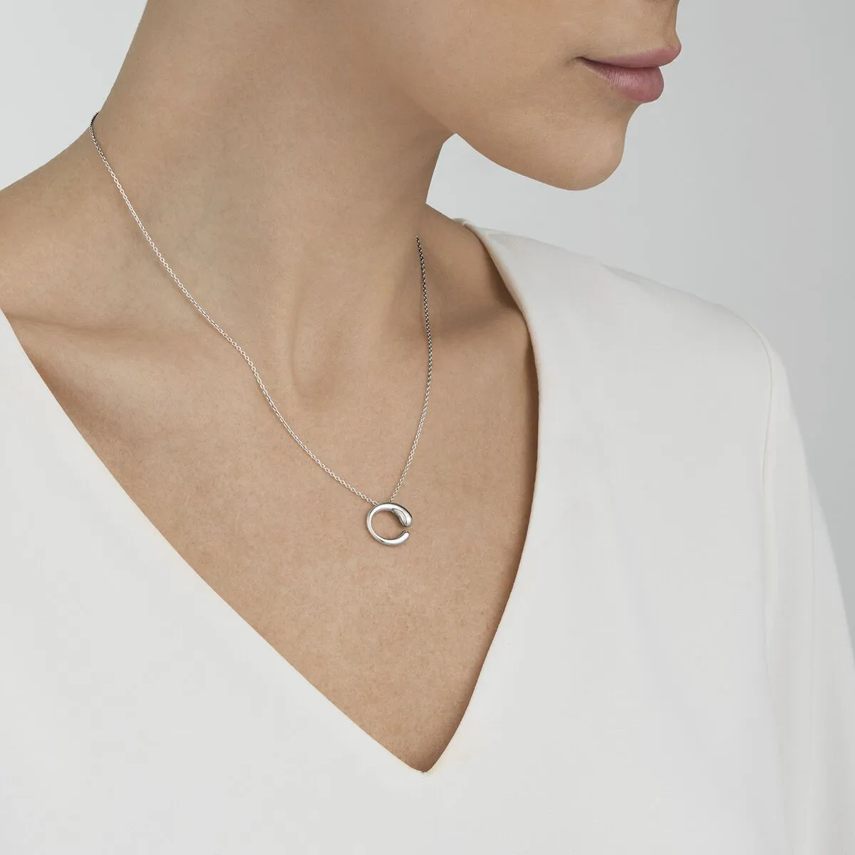 Georg Jensen Silver Small Mercy Necklace