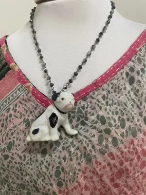 Grumpy Bulldog Necklace by Gina