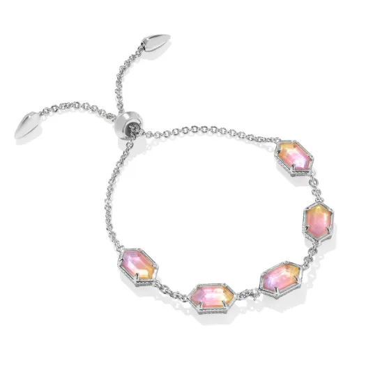 Hallie Silver Sunrise Watercolor Illusion Delicate Chain Bracelet by Kendra Scott