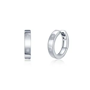 Invisible Set Huggie Hoop Earrings E0559CLP00