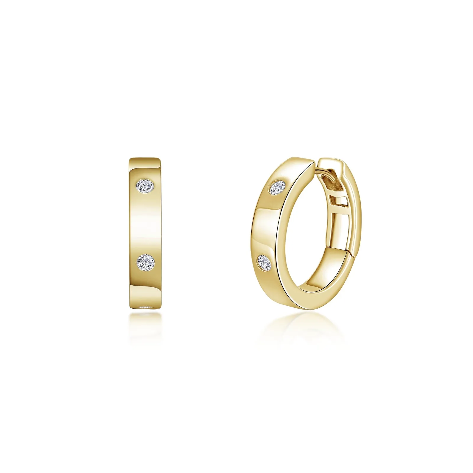 Invisible Set Huggie Hoop Earrings E0559CLP00