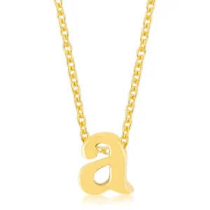 LOVCIA Radiant Gold Tone Letter A Necklace