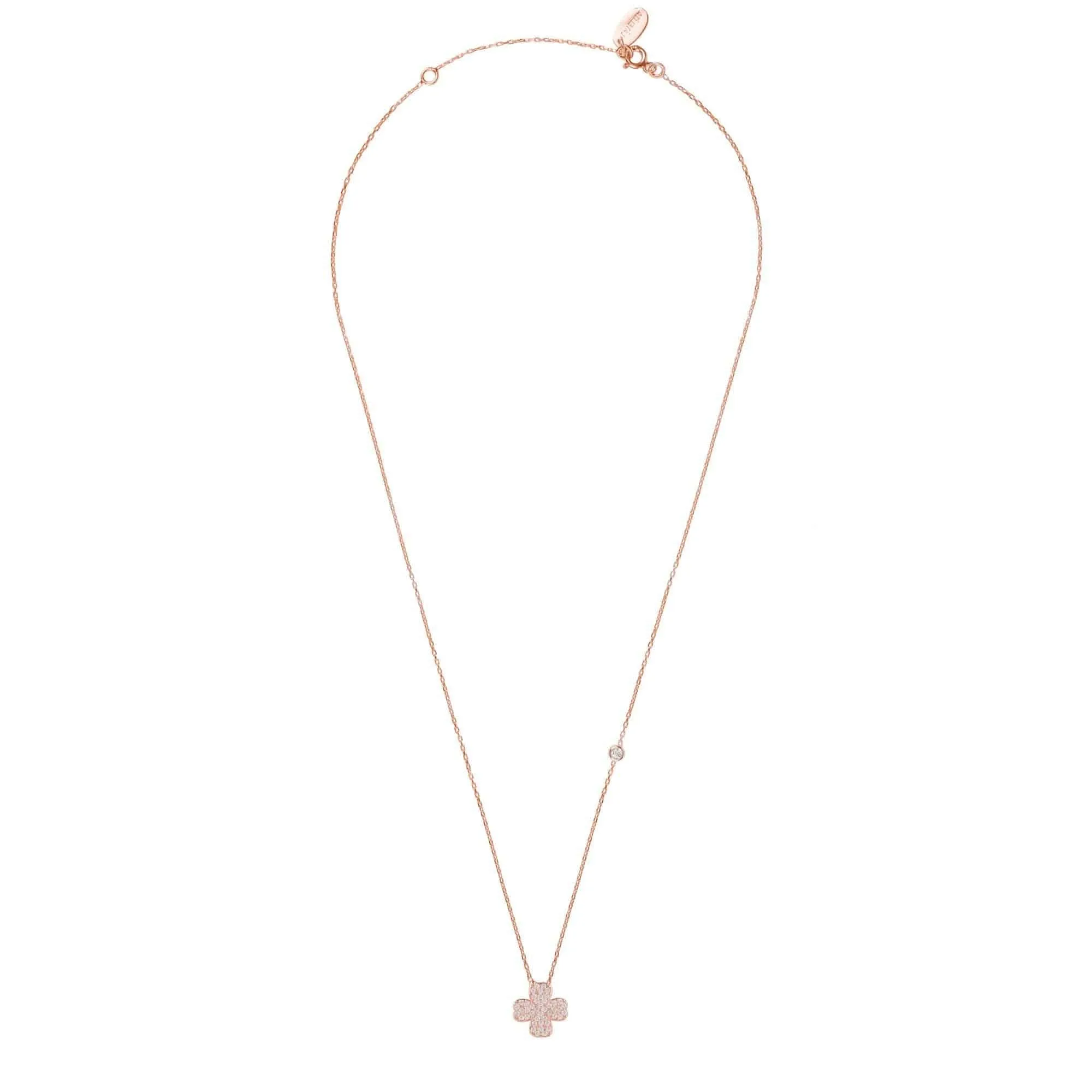 Lucky Four Leaf Clover Necklace Dipped in Gold