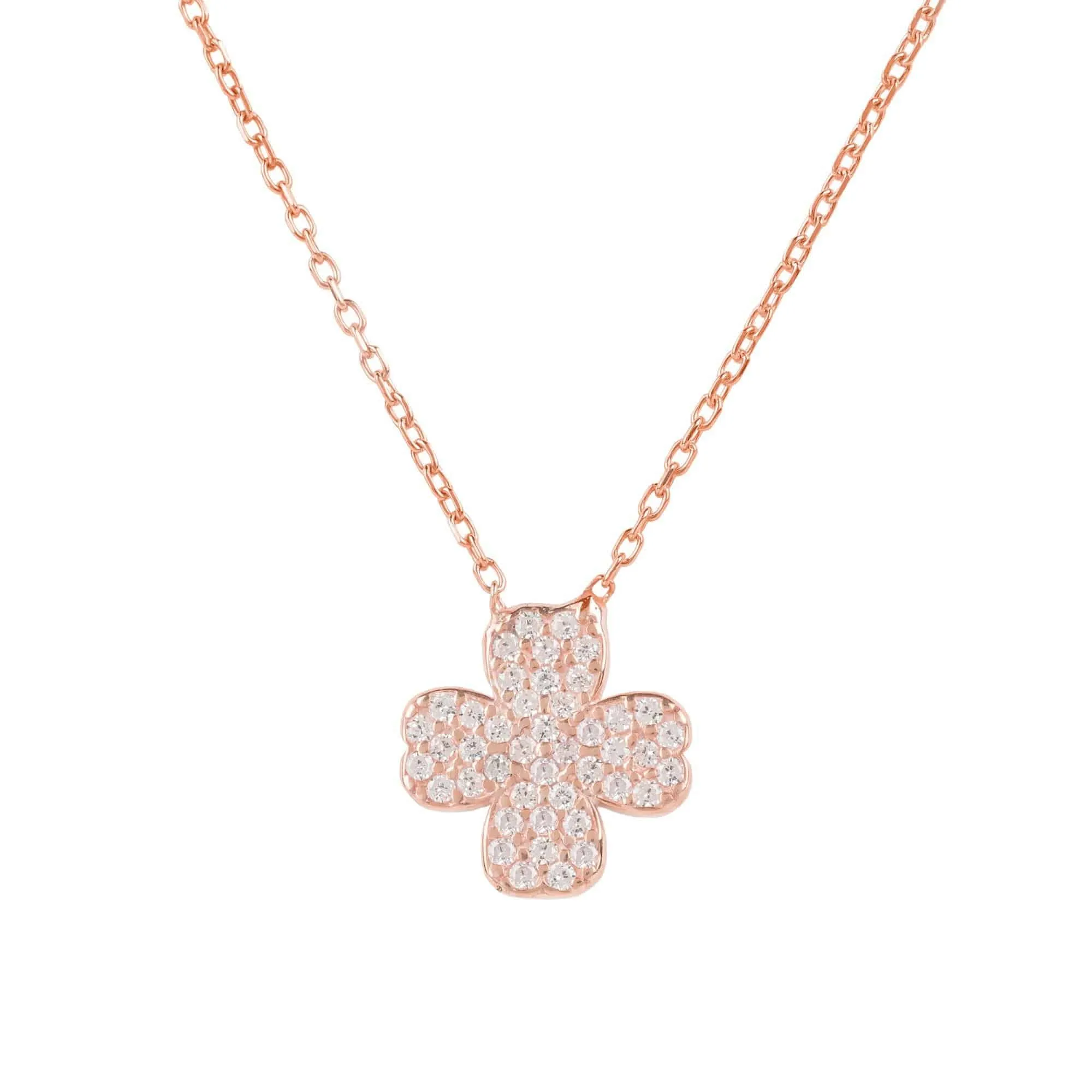 Lucky Four Leaf Clover Necklace Dipped in Gold