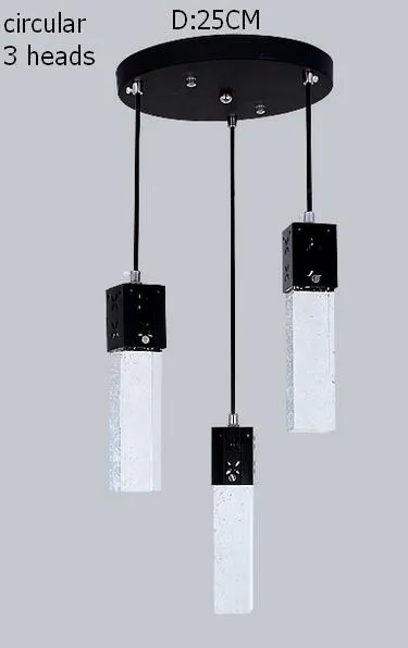 Modern Rectangle Bubble Crystal Ceiling Pendant Light LED Lamp