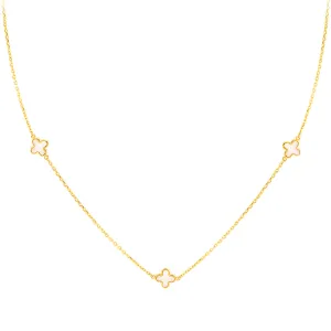 Mother of Pearl Quatrefoil Necklace