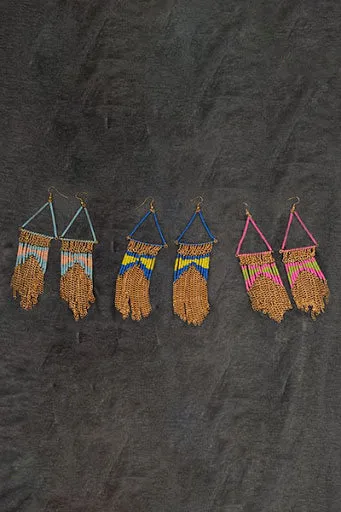 Multi Colored Beaded Chic Earrings