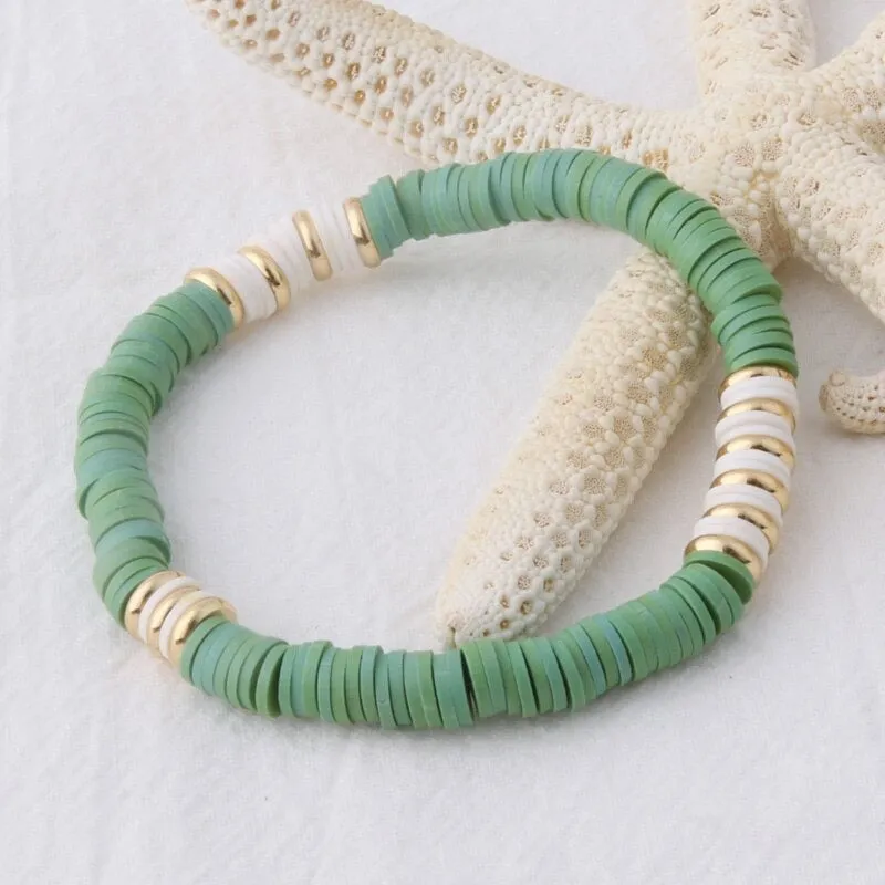 Multicolor Bohemian Summer Disc Beads Bracelets and Necklaces