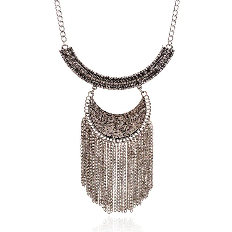 N2348 - Bohemian retro tassel necklace