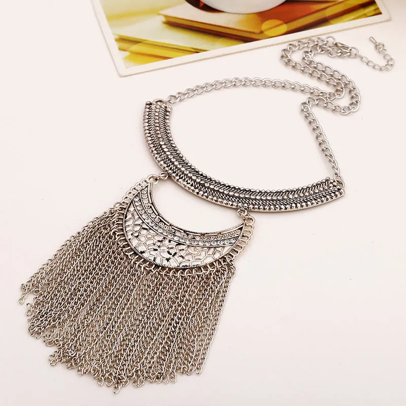 N2348 - Bohemian retro tassel necklace