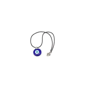 Necklace - Evil Eye Black Leather