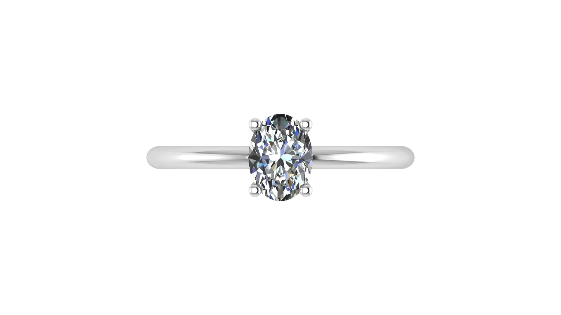 Oval Brilliant Solitaire Ring