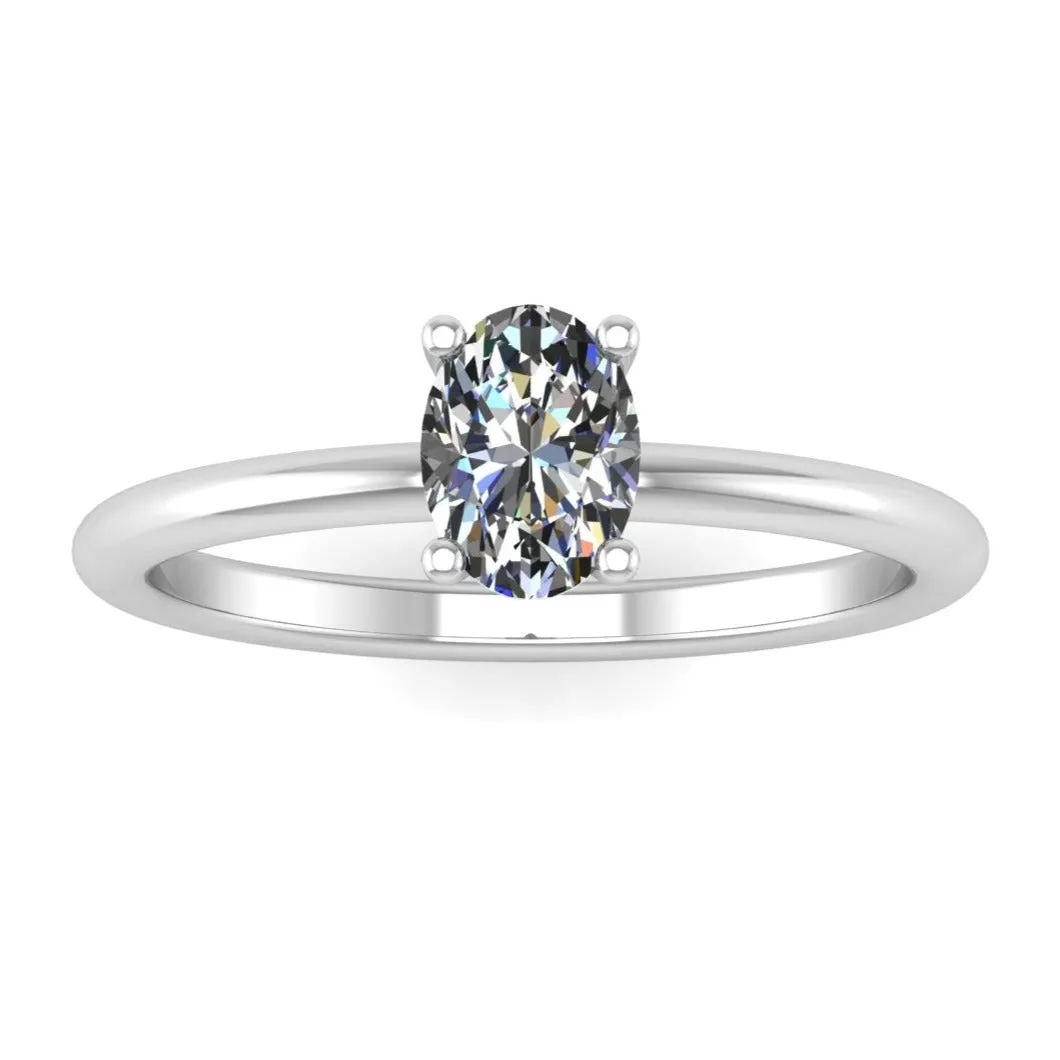 Oval Brilliant Solitaire Ring