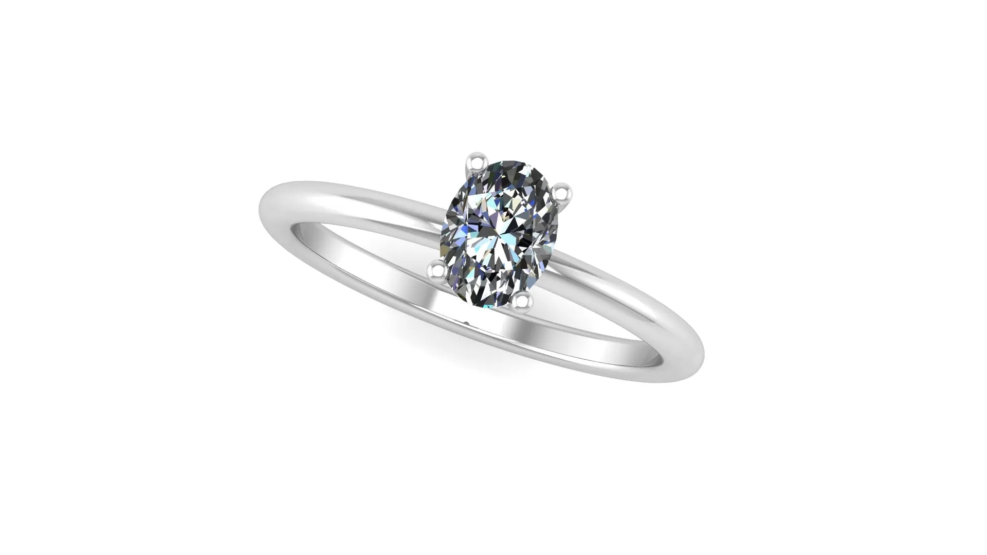 Oval Brilliant Solitaire Ring