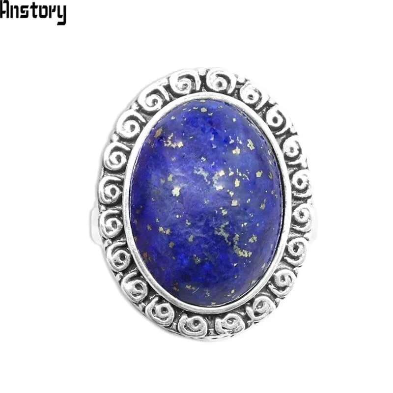 Oval Pink Quartz Amethysts Jades Natural Stone rings For Women
