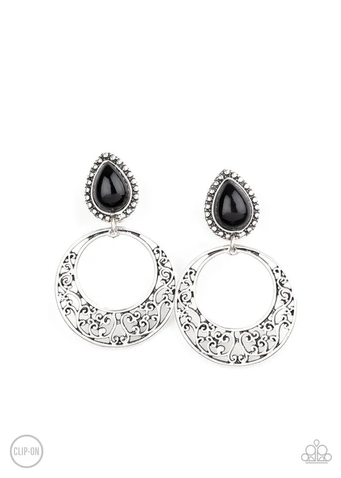 Paparazzi Earring ~ Exotic Escape - Black