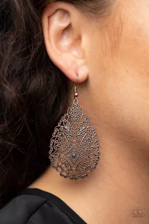 Paparazzi Earring ~ Napa Valley Vintage - Copper