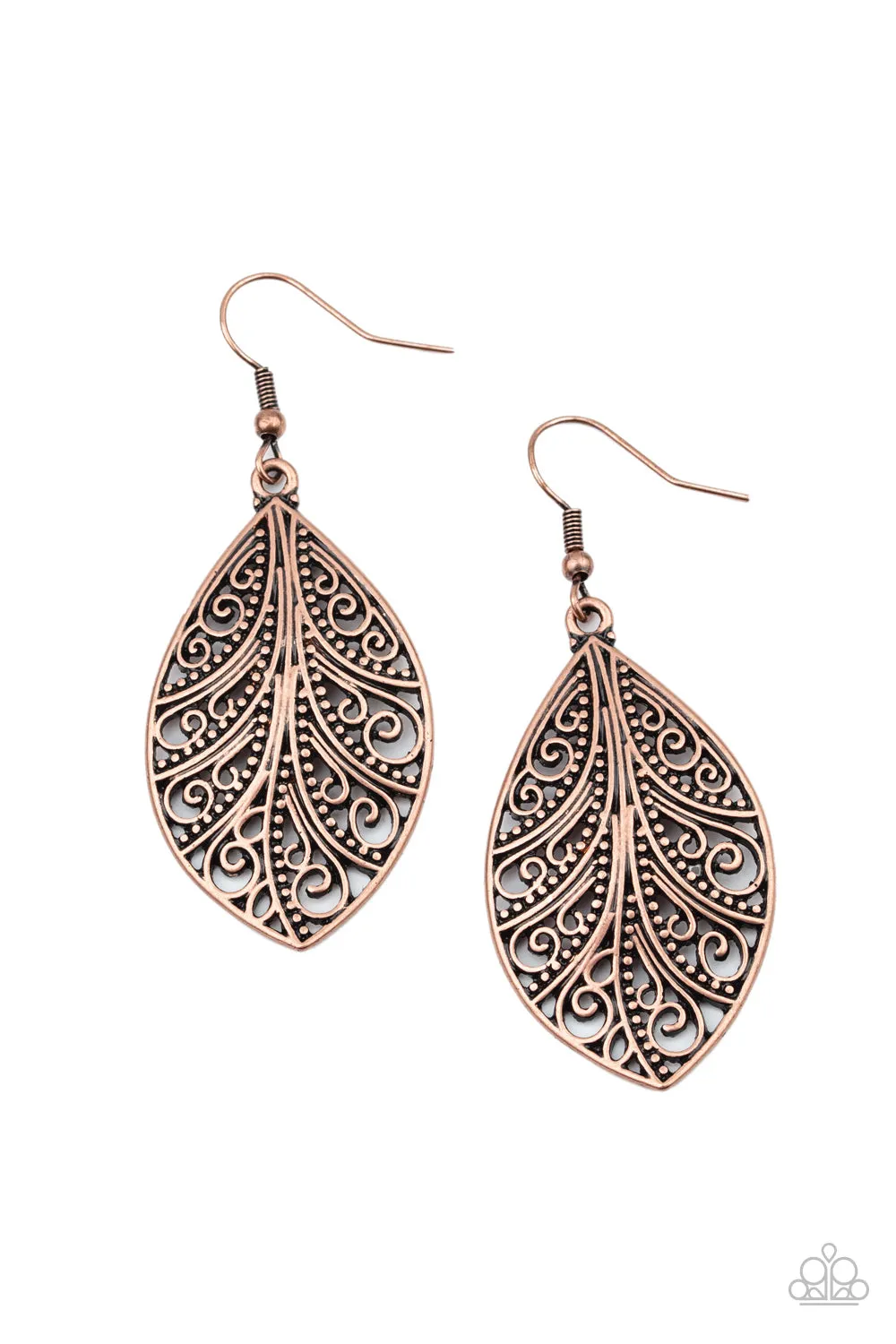 Paparazzi Earring ~ One VINE Day - Copper