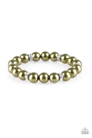 Paparazzi Exquisitely Elite Green Stretch Bracelet