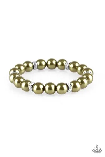 Paparazzi Exquisitely Elite Green Stretch Bracelet