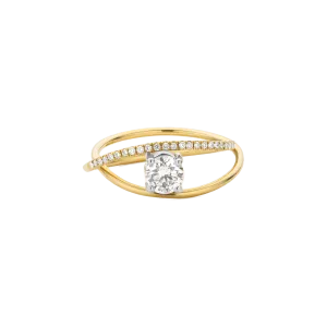 Parallax pave round ring