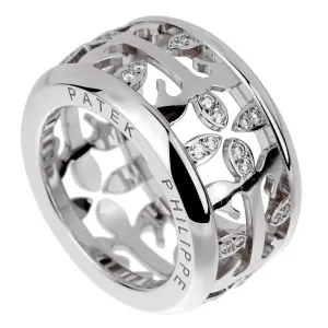 Patek Philippe Calatrava Wide Diamond White Gold Ring