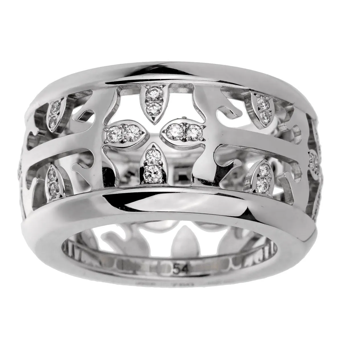 Patek Philippe Calatrava Wide Diamond White Gold Ring