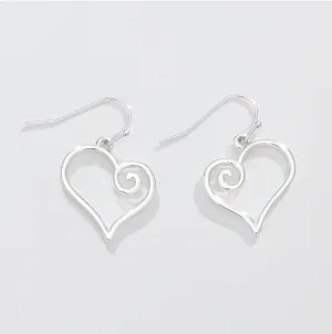 Periwinkle Whimsical Heart Earrings