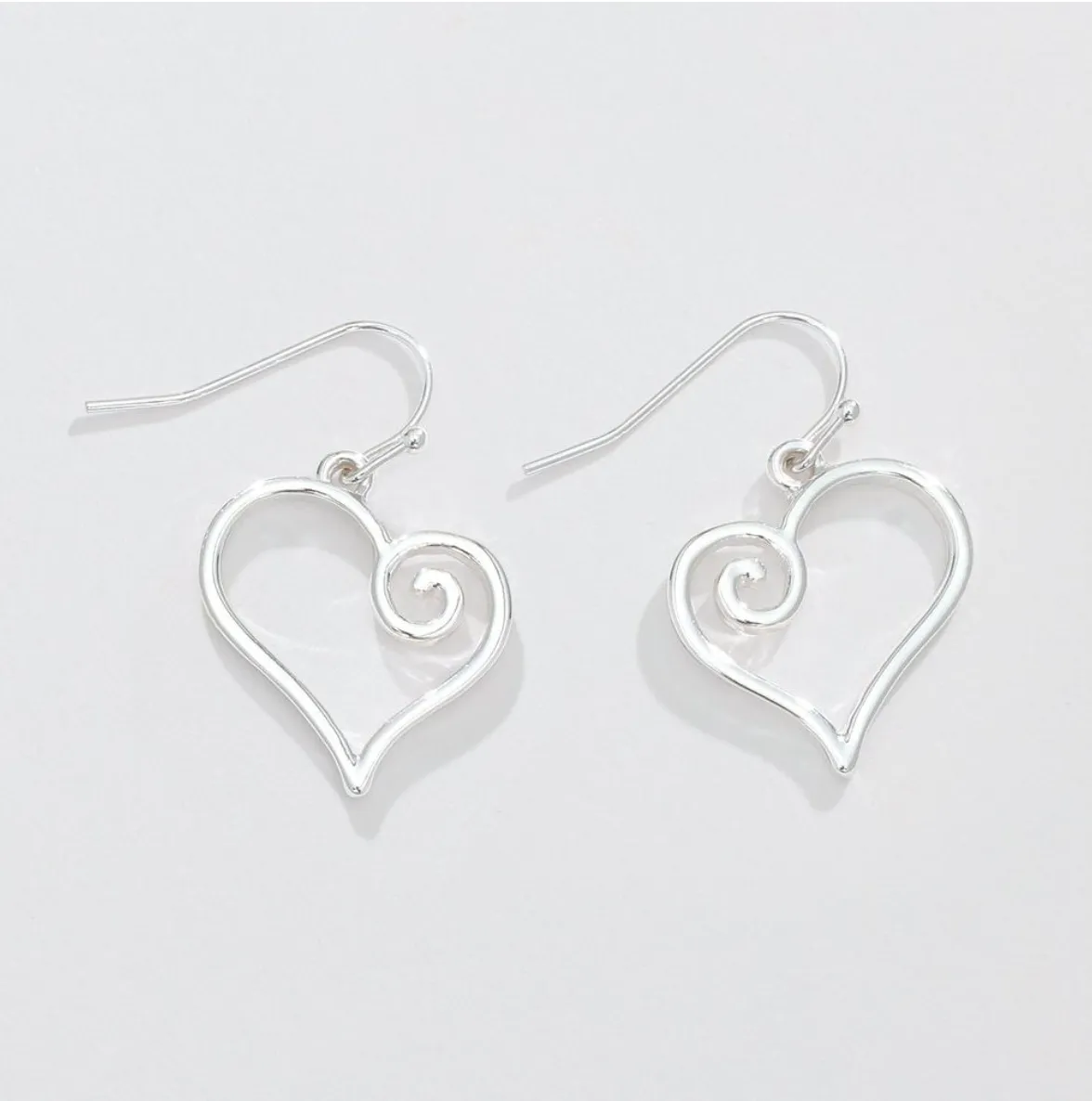 Periwinkle Whimsical Heart Earrings