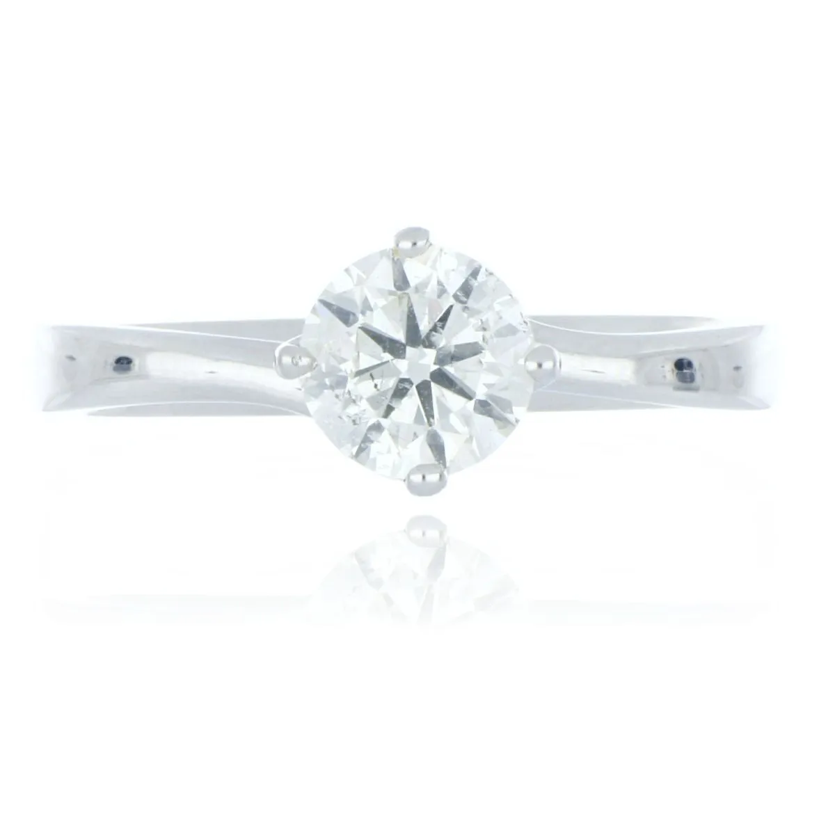 Platinum 1.05ct Diamond Solitaire Twist Ring
